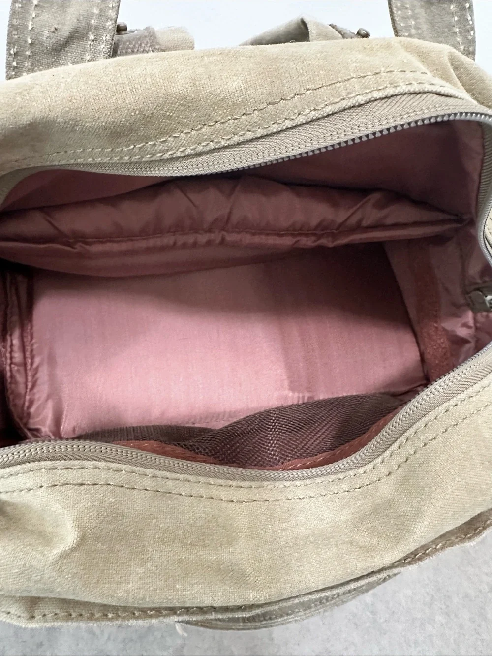 Waxed Canvas Camera Case Waterproof Travel Backpack Laptop Leather Trim Khaki